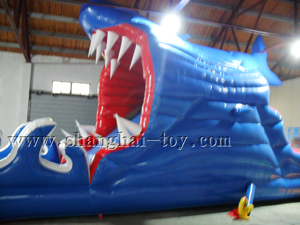 Giant shark inflatable slide HT-31