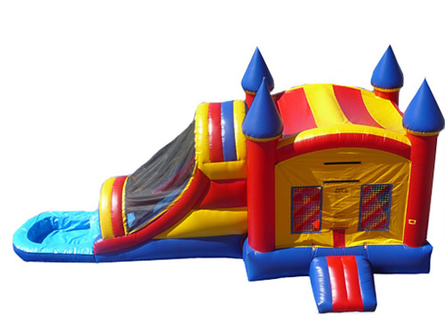 Commercial Grade Inflatable Water Slide With Bouncy Castle HT-45