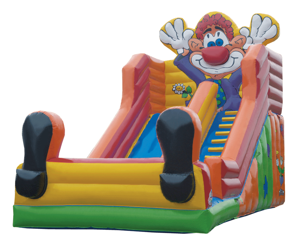 PVC Inflatable Bounce Slide High Quality Inflatable Land Slide Clown Pattern For Children Jumping Play Outdoor XZ-SL-064