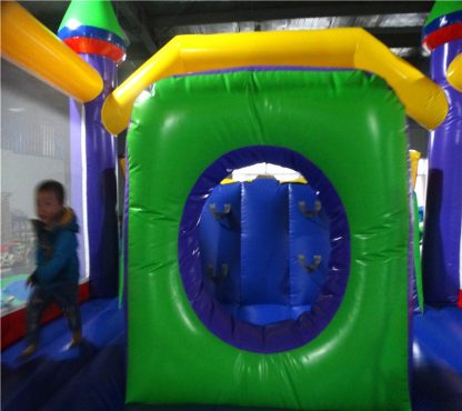 Inflatable Bounce House Large Bouncy Castles Dual Slide Trampoline Climbing Wall with Blower for Kids XZ-BH-062