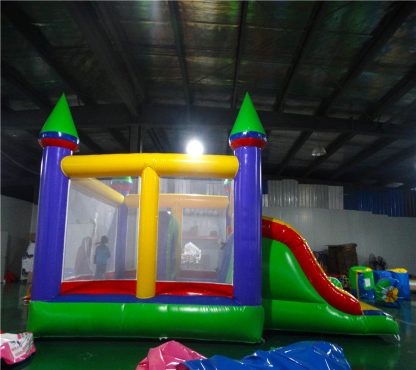 Inflatable Bounce House Large Bouncy Castles Dual Slide Trampoline Climbing Wall with Blower for Kids XZ-BH-062